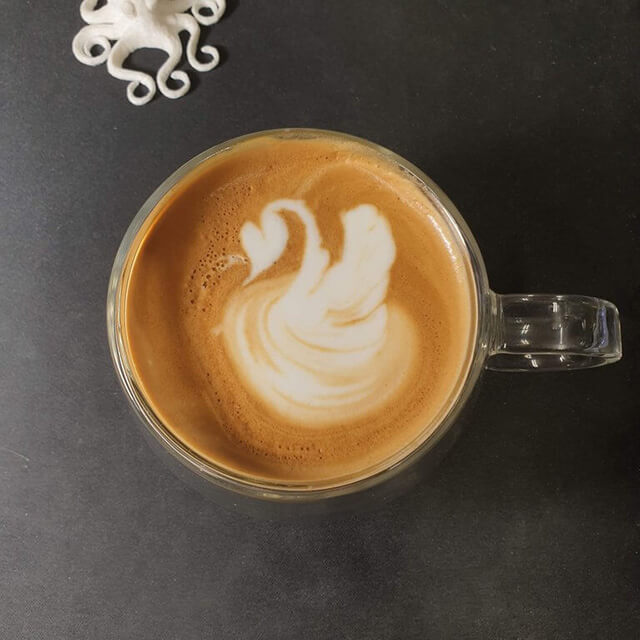latte art swan
