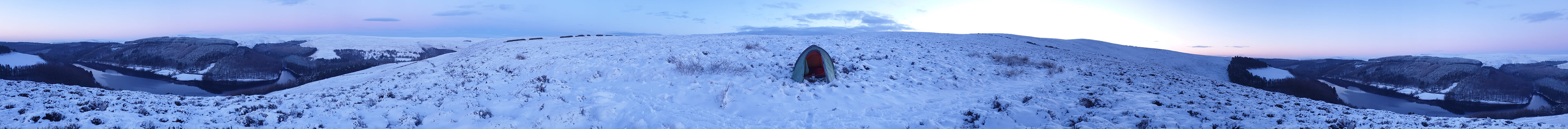 Camping in the snow